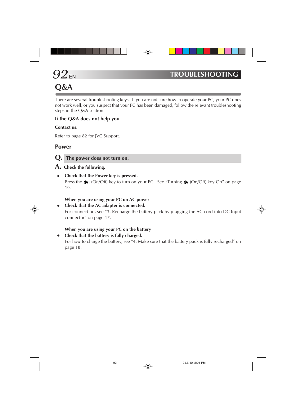 Troubleshooting | JVC MP-XV841US User Manual | Page 92 / 114