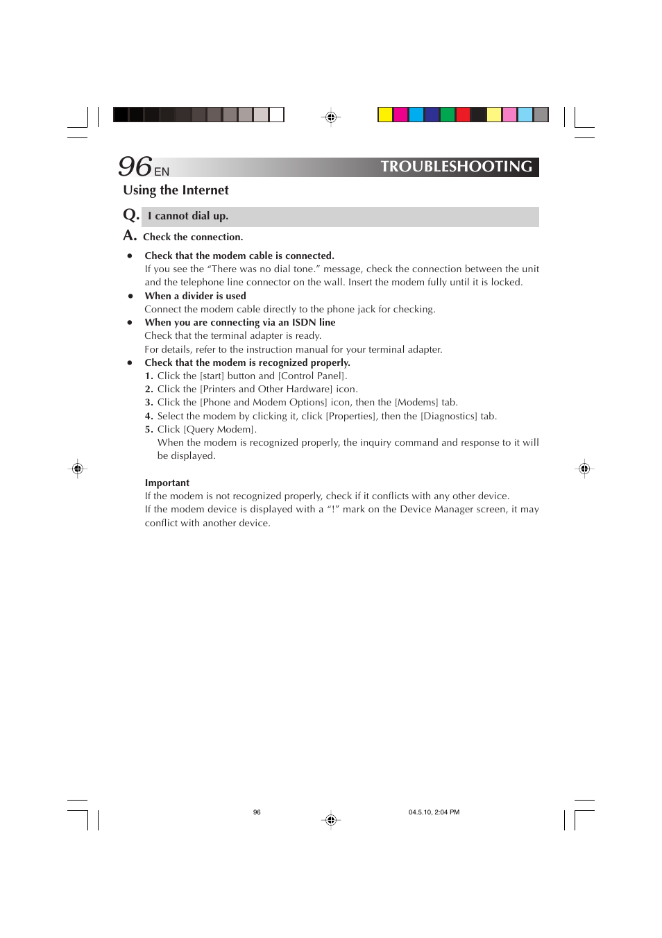 Troubleshooting | JVC MP-XV841US User Manual | Page 96 / 114