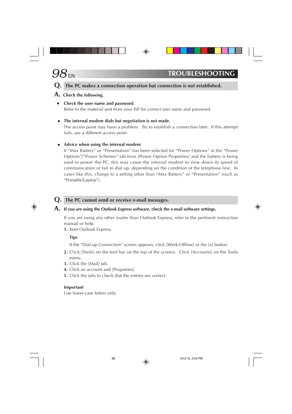 Troubleshooting | JVC MP-XV841US User Manual | Page 98 / 114