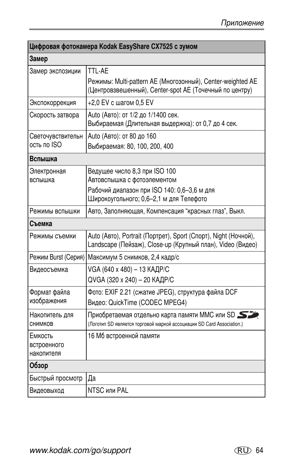 Kodak CX7525 User Manual | Page 71 / 83