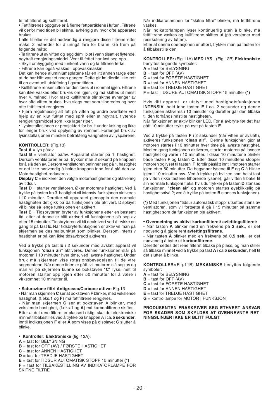 DeLonghi KCX-AF100X User Manual | Page 20 / 32