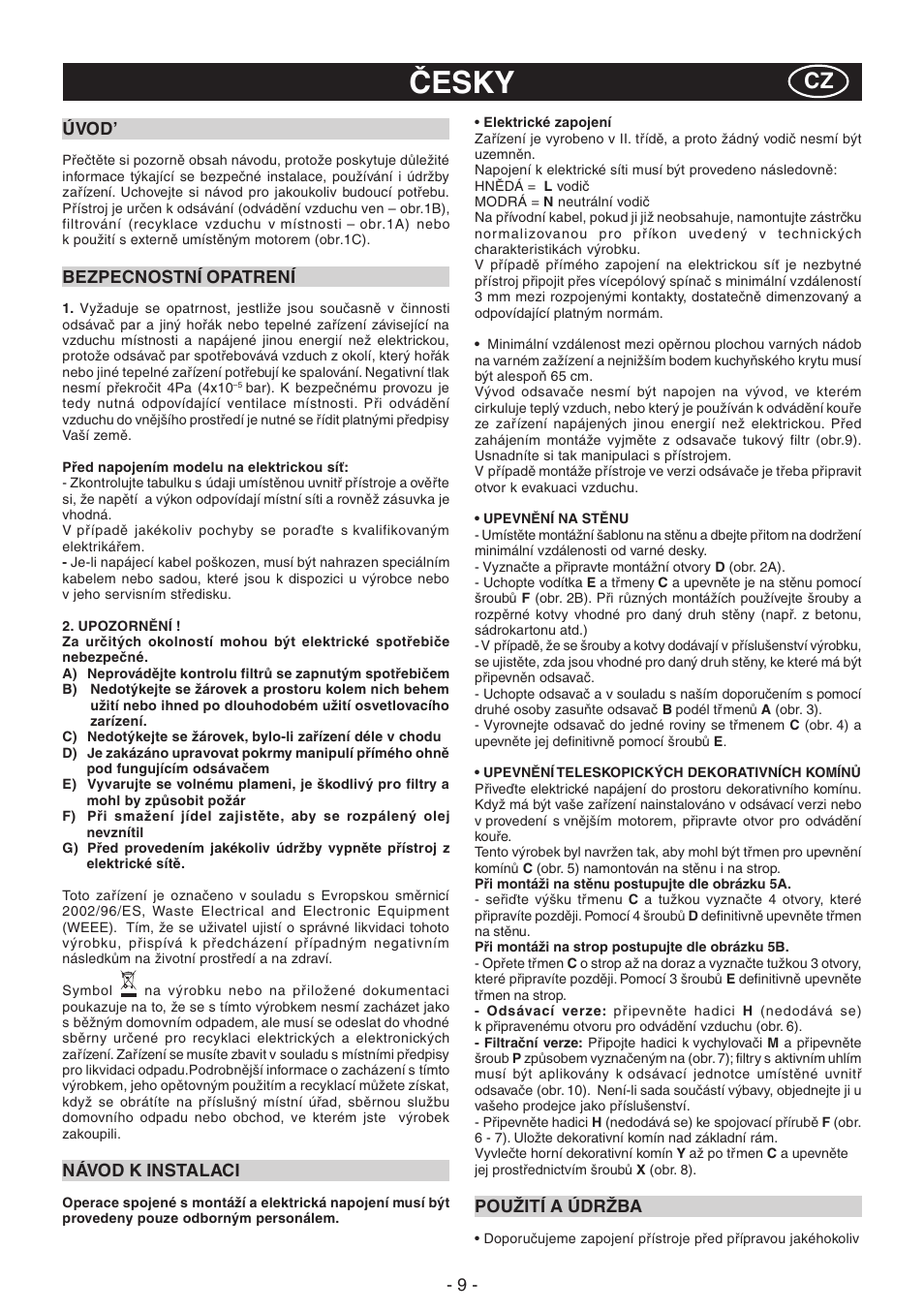 Polsc, Česky | DeLonghi KCX-AF100X User Manual | Page 9 / 32