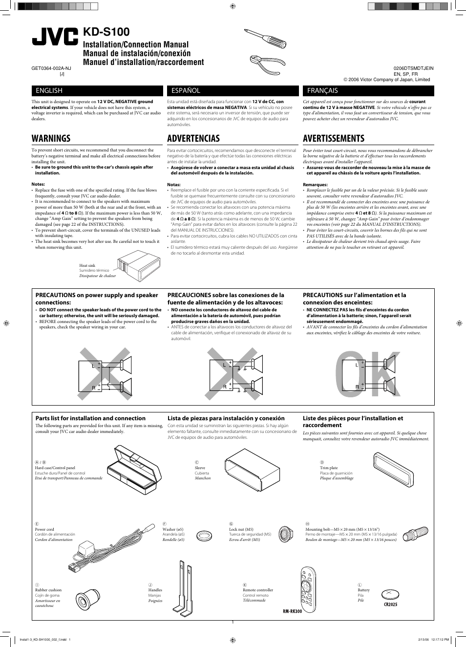 JVC GET0364-002A-NJ User Manual | 7 pages