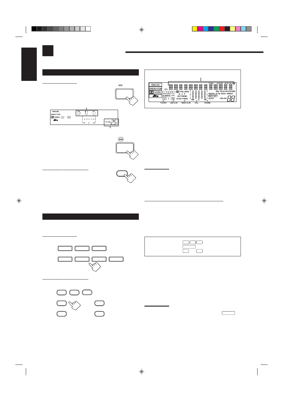 Basic operations, English, Turning the power on and off (standby) | JVC RX-6100VBK User Manual | Page 10 / 38