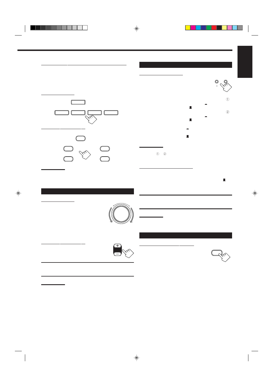 English, Selecting the front speakers, Muting the sound | JVC RX-6100VBK User Manual | Page 11 / 38