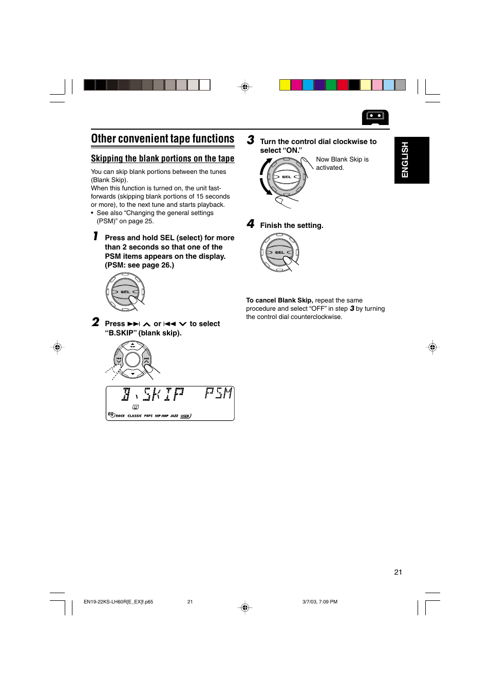 Other convenient tape functions | JVC KS-LH60R User Manual | Page 21 / 48