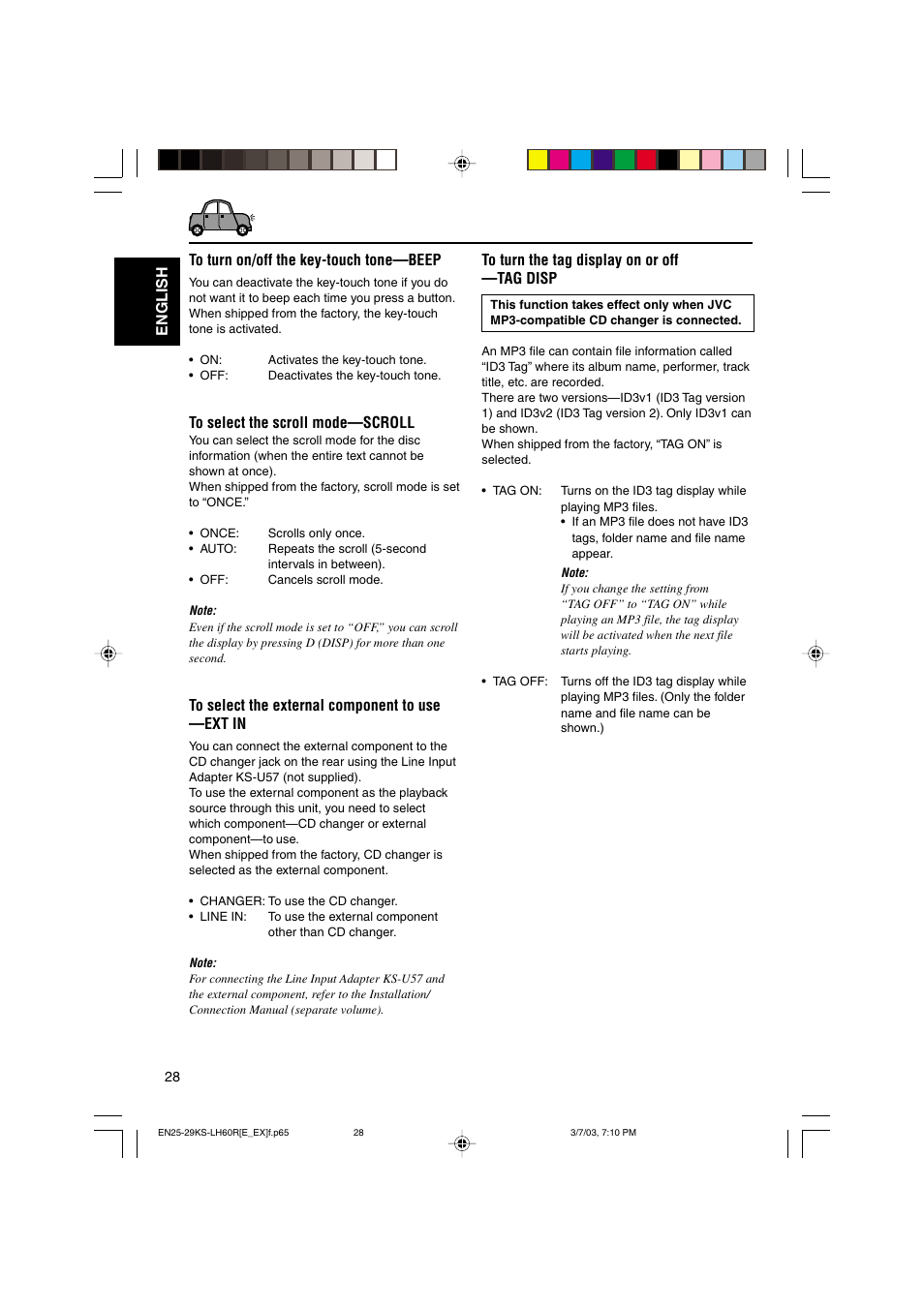 JVC KS-LH60R User Manual | Page 28 / 48