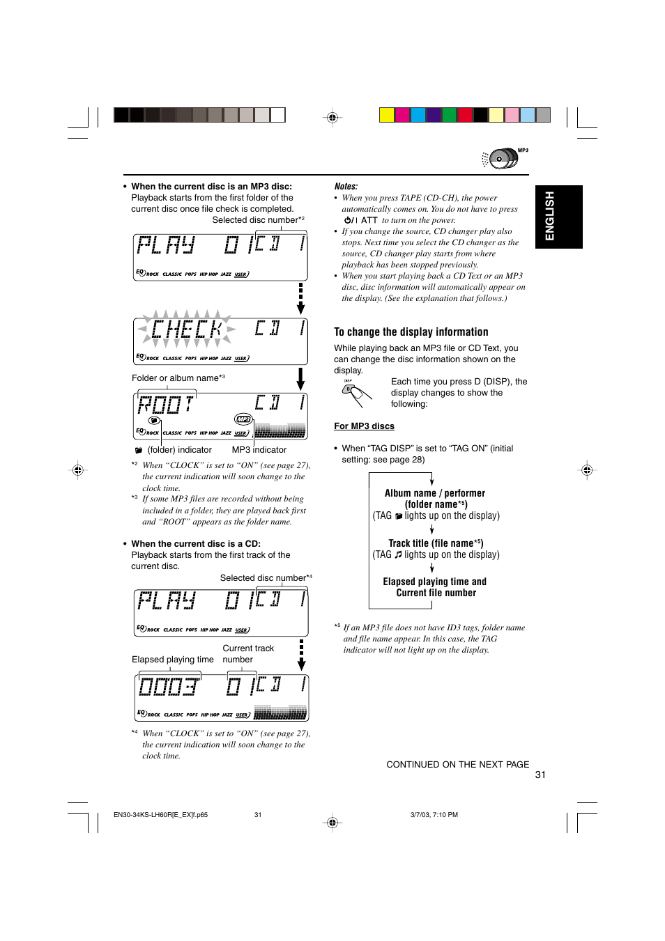 English | JVC KS-LH60R User Manual | Page 31 / 48