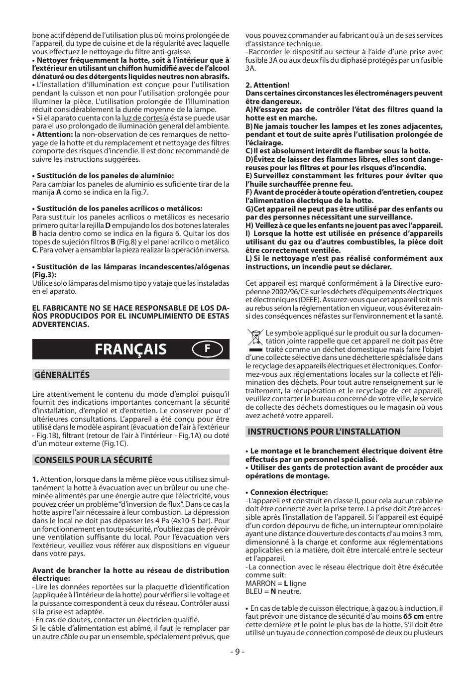 Français | DeLonghi KD-LA60 User Manual | Page 9 / 32