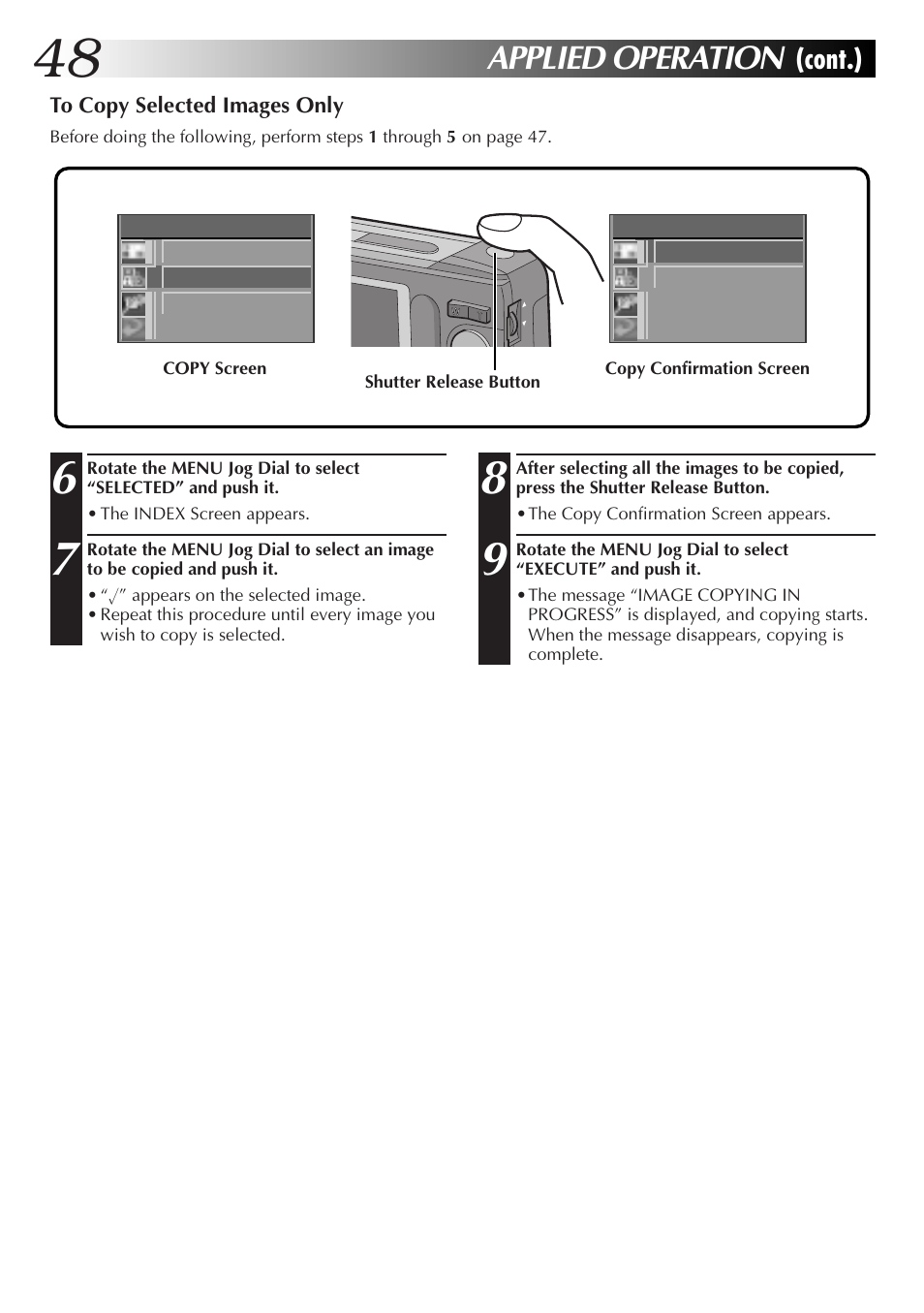 Applied operation | JVC GC-S1 User Manual | Page 48 / 68