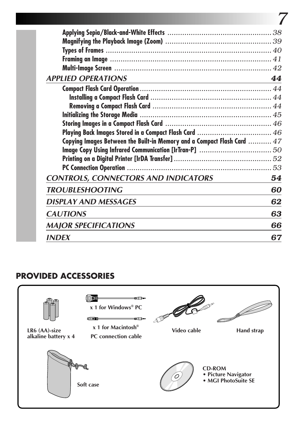 JVC GC-S1 User Manual | Page 7 / 68