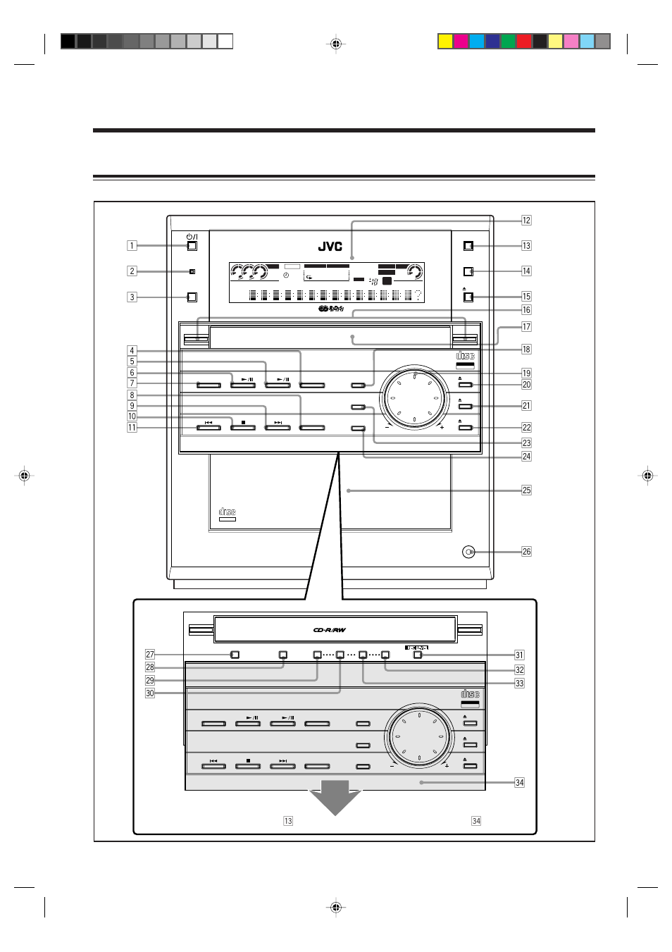 Main unit, 6q 8 9 p f | JVC CA-NXCDR7R User Manual | Page 10 / 64