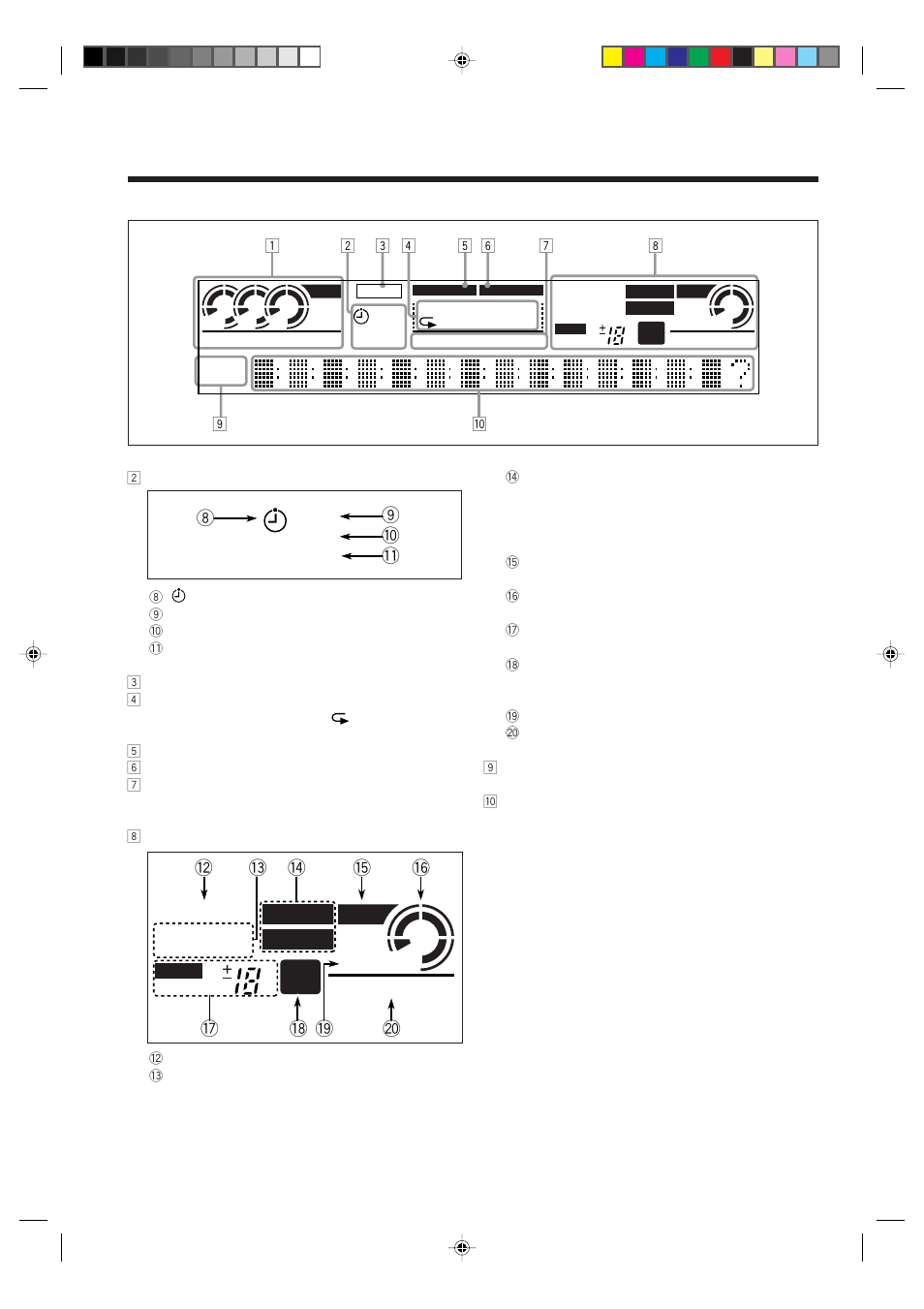 Cd-rw unfinalize disc normal auto track high speed, Digital, Analog | 0 9 8 daily rec sleep | JVC CA-NXCDR7R User Manual | Page 12 / 64