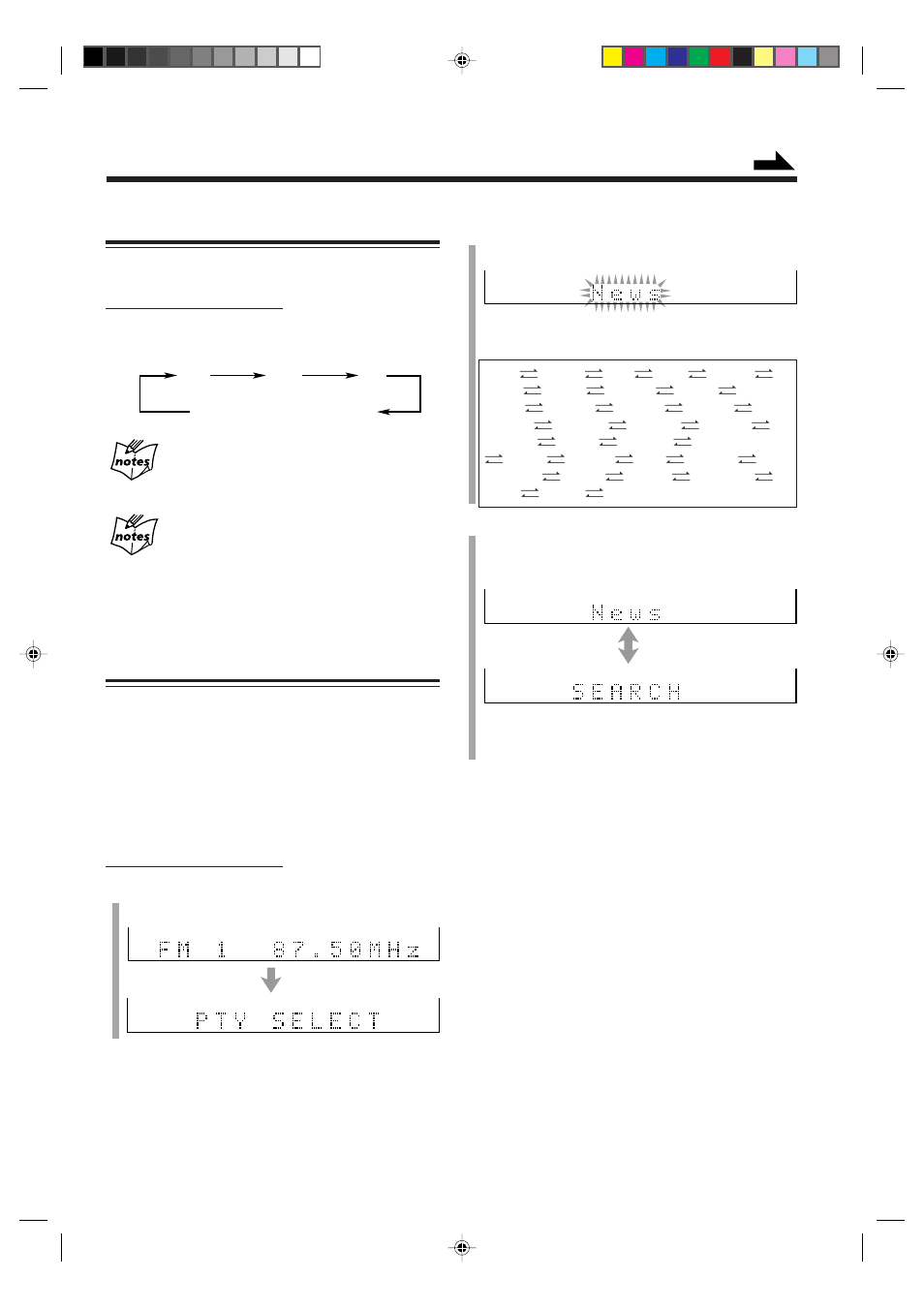 Changing the rds information, Searching for programs by pty codes (pty search), Press pty search while listening to an fm station | Canceled (station frequency) | JVC CA-NXCDR7R User Manual | Page 25 / 64