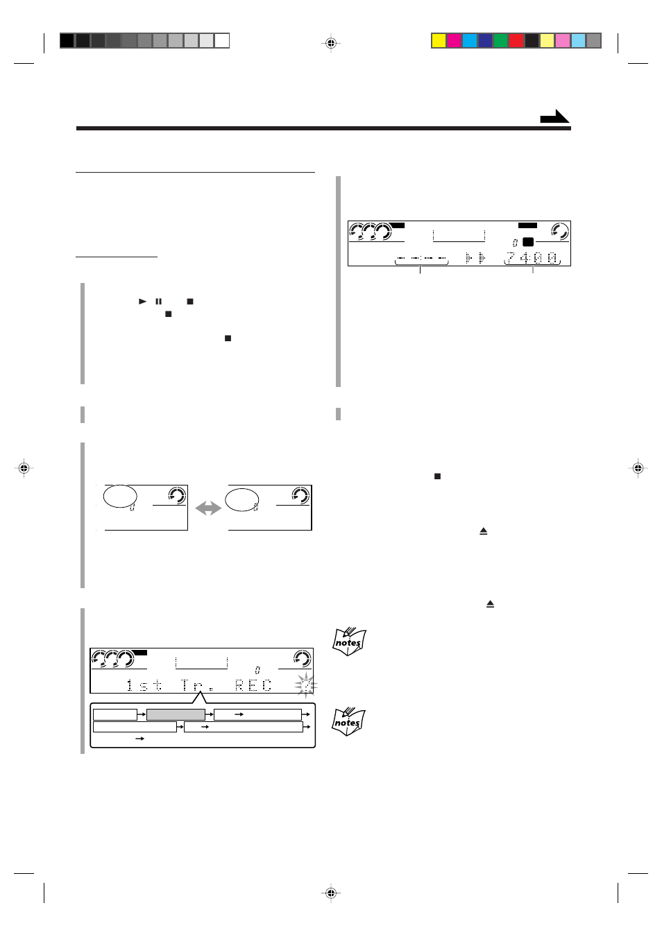 First track recording, Using the rec mode button only | JVC CA-NXCDR7R User Manual | Page 43 / 64