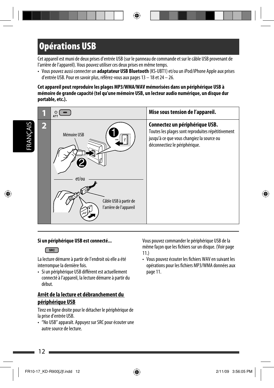 Opérations usb | JVC KD-R900 User Manual | Page 112 / 151