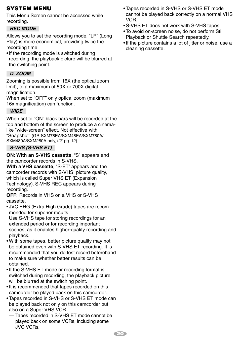 JVC 1001MKV*UN*SN User Manual | Page 20 / 32