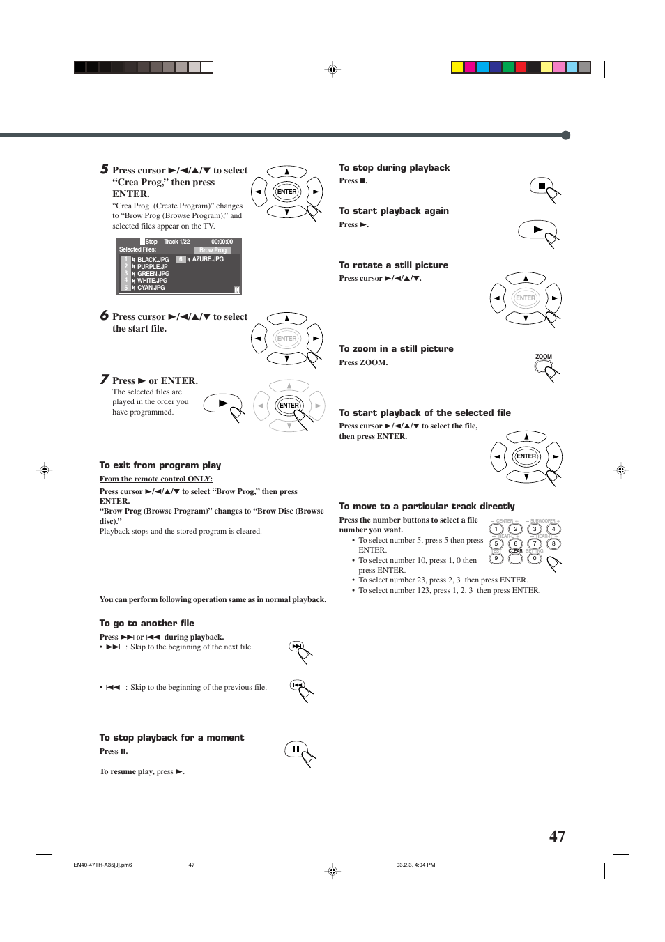 Press 3 or enter | JVC TH-A32 User Manual | Page 49 / 65