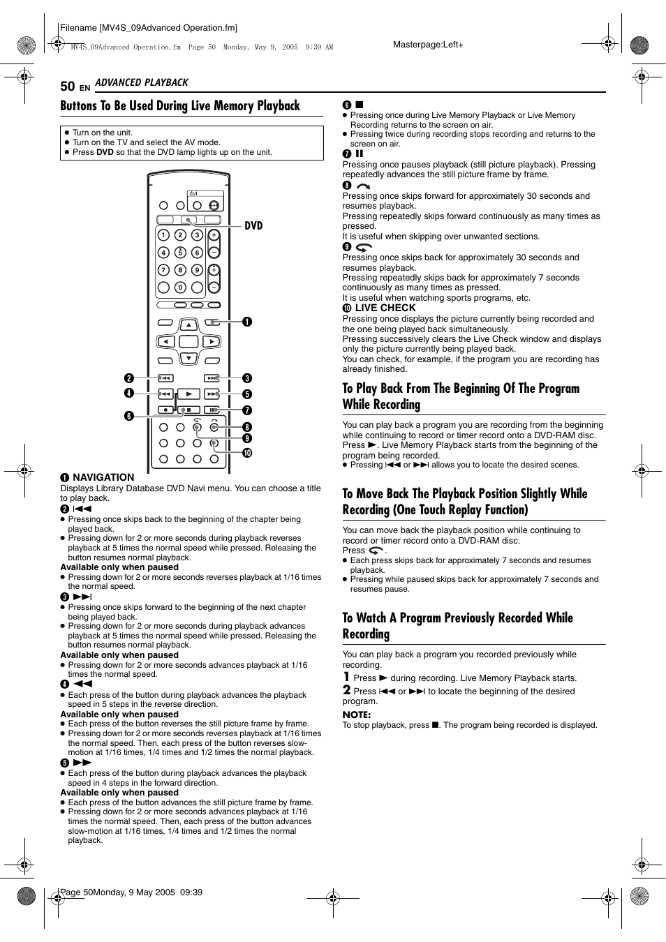 JVC DR-MV4SUJ User Manual | Page 50 / 84