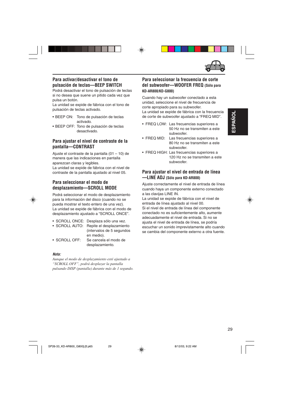 JVC KD-AR800J User Manual | Page 73 / 135
