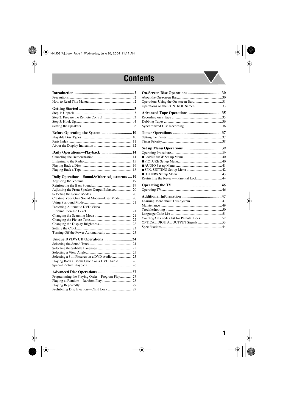 JVC CA-MXJD5 User Manual | Page 5 / 59