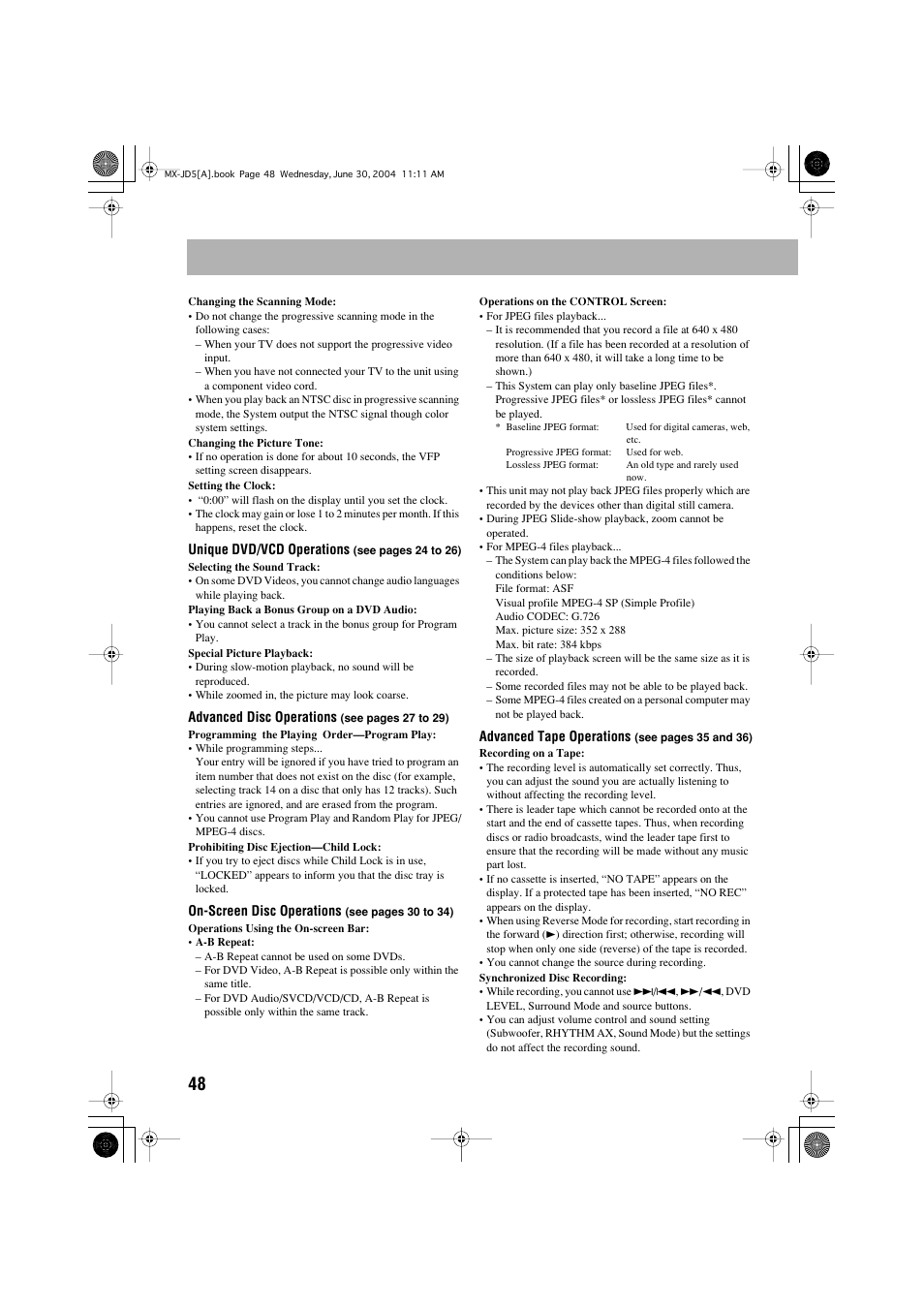 JVC CA-MXJD5 User Manual | Page 52 / 59