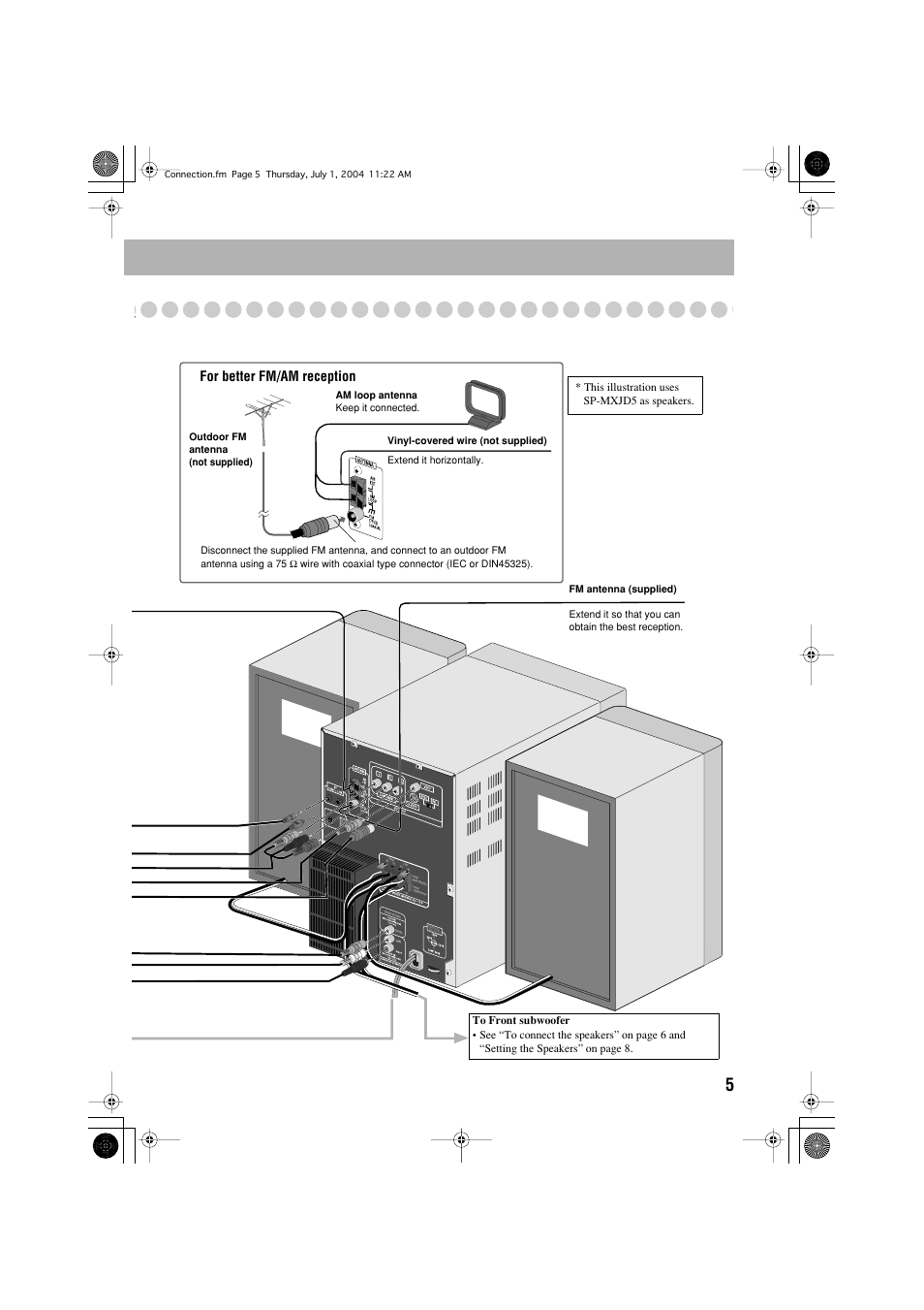 For better fm/am reception | JVC CA-MXJD5 User Manual | Page 9 / 59