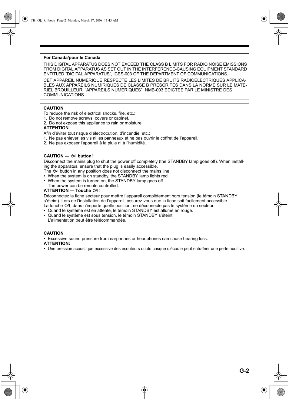 JVC TH-F3 User Manual | Page 3 / 68