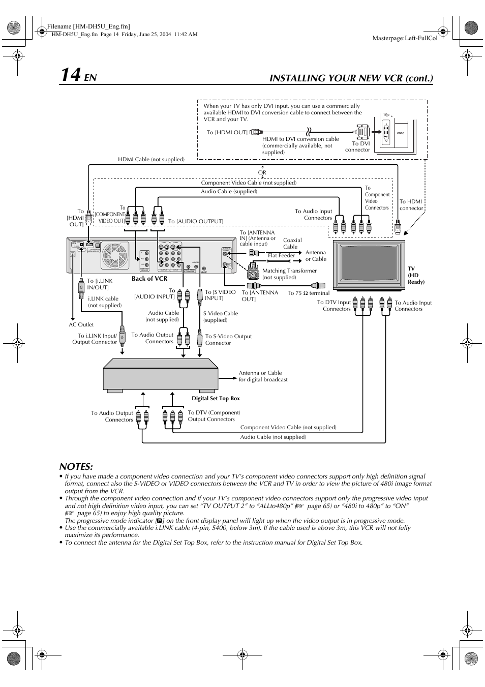 JVC HD-DH5US User Manual | Page 14 / 92