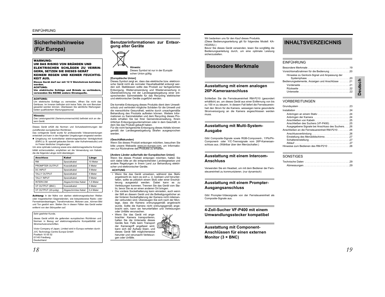 JVC KA-HD250 User Manual | Page 10 / 36