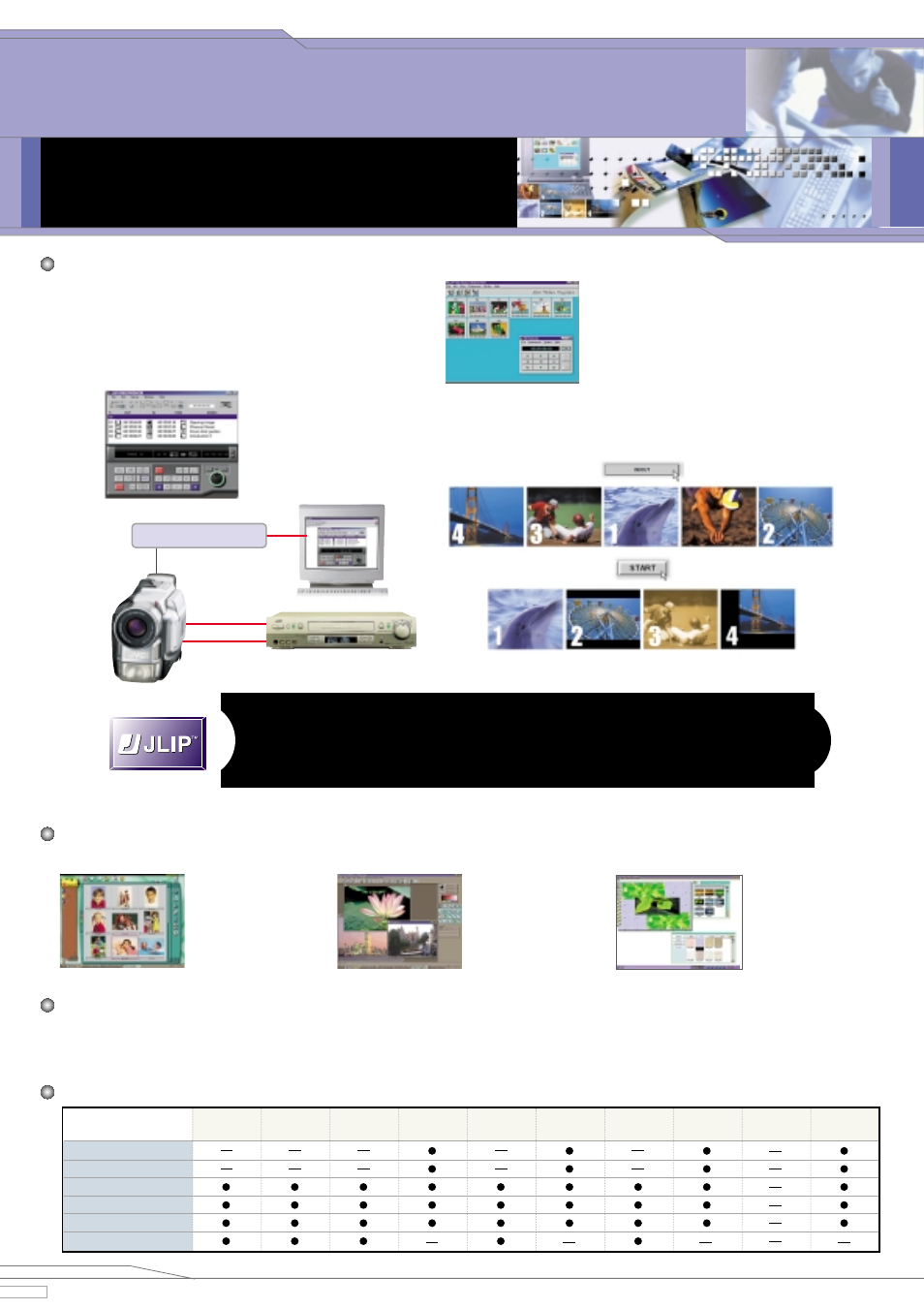 Software availability for each model, Jlip interface | JVC 8000 SERIES 42PFL8803D User Manual | Page 12 / 16