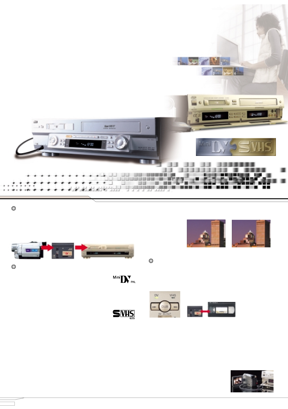 Streamlined minidv playback, Dubbing possibilities | JVC 8000 SERIES 42PFL8803D User Manual | Page 14 / 16