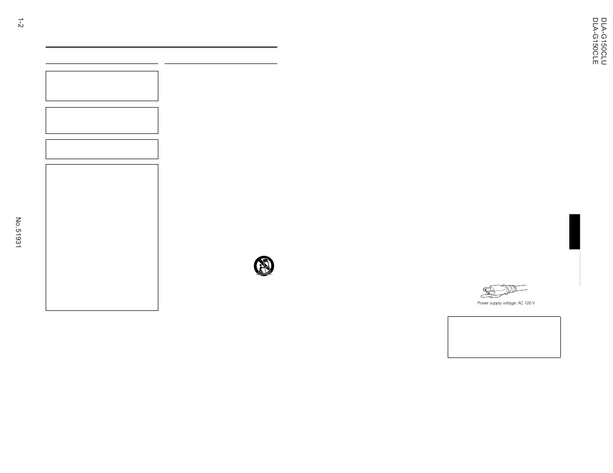 Safety precautions, Important information, Important safeguards | Warning, Caution, Fcc information (u.s.a. only) | JVC DLA-G150CLE User Manual | Page 2 / 80
