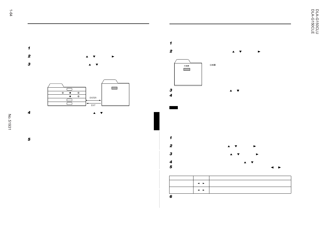 Changing the language display, Changing the color system (video menu mode only) | JVC DLA-G150CLE User Manual | Page 64 / 80