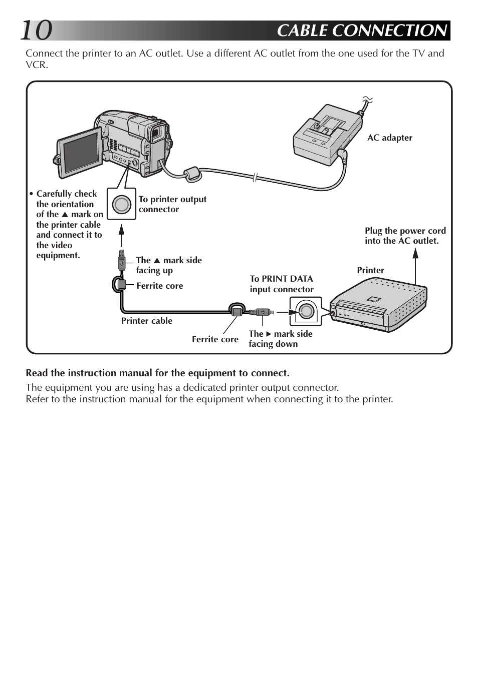 Cable connection | JVC GVSP2 User Manual | Page 12 / 36