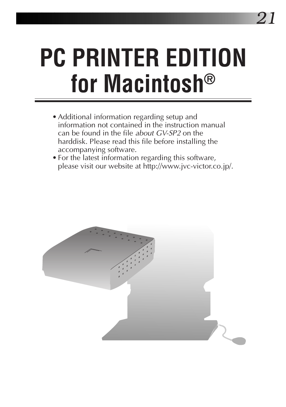 Pc printer edition for macintosh | JVC GVSP2 User Manual | Page 23 / 36