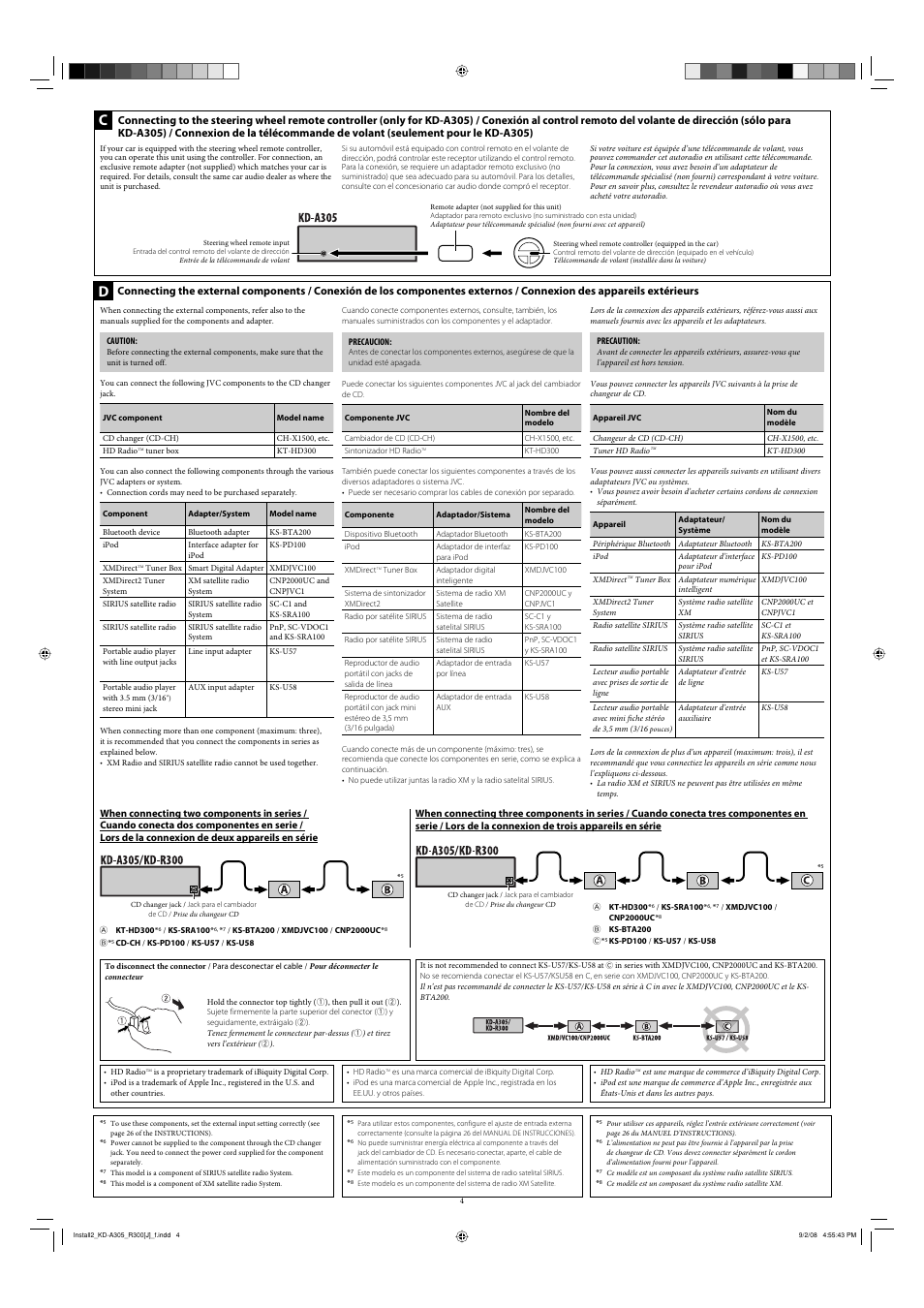JVC KDR-300 User Manual | Page 4 / 4