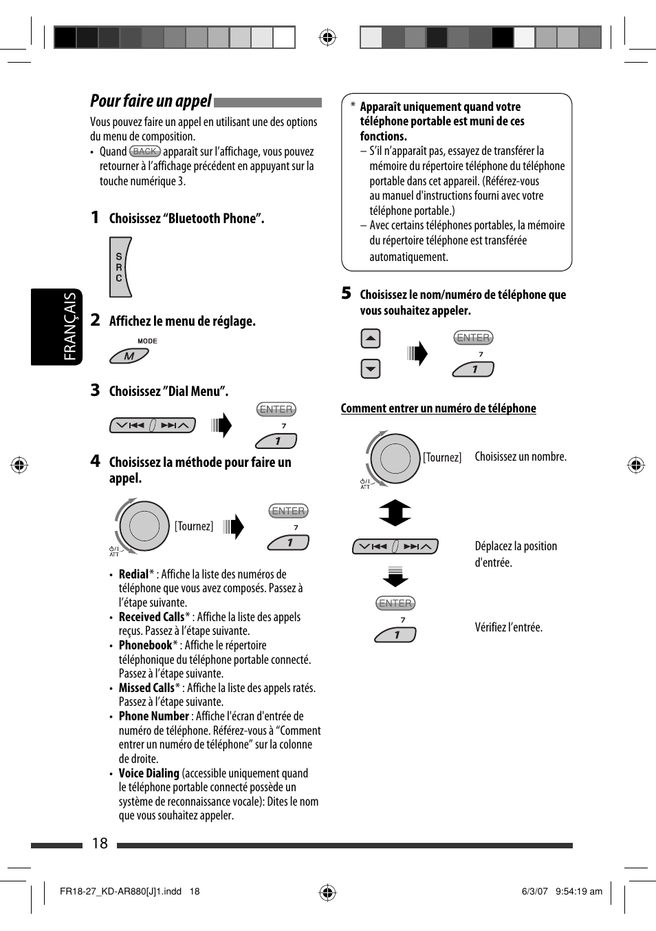 Pour faire un appel | JVC KD-AR880J User Manual | Page 114 / 147