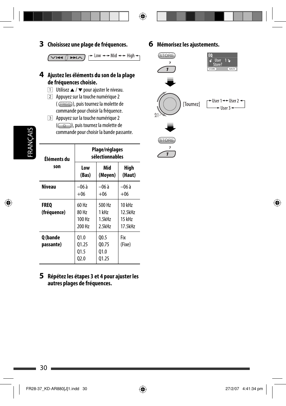 Français 30 | JVC KD-AR880J User Manual | Page 126 / 147