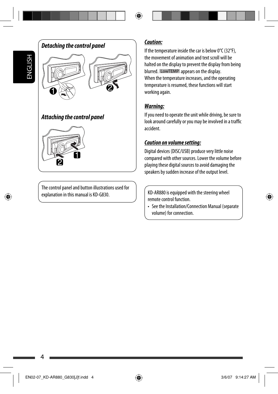 JVC KD-AR880J User Manual | Page 4 / 147