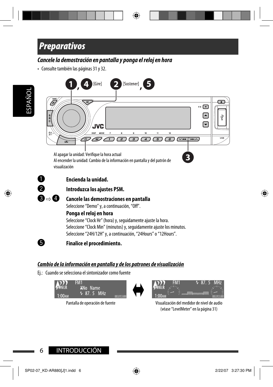 Preparativos | JVC KD-AR880J User Manual | Page 54 / 147