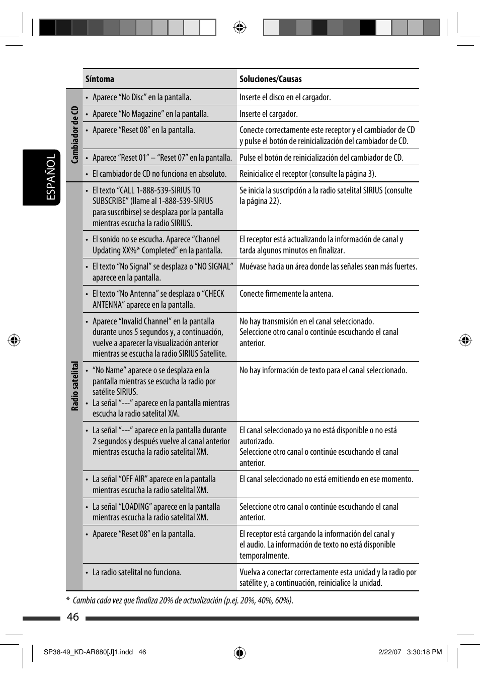 Español 46 | JVC KD-AR880J User Manual | Page 94 / 147