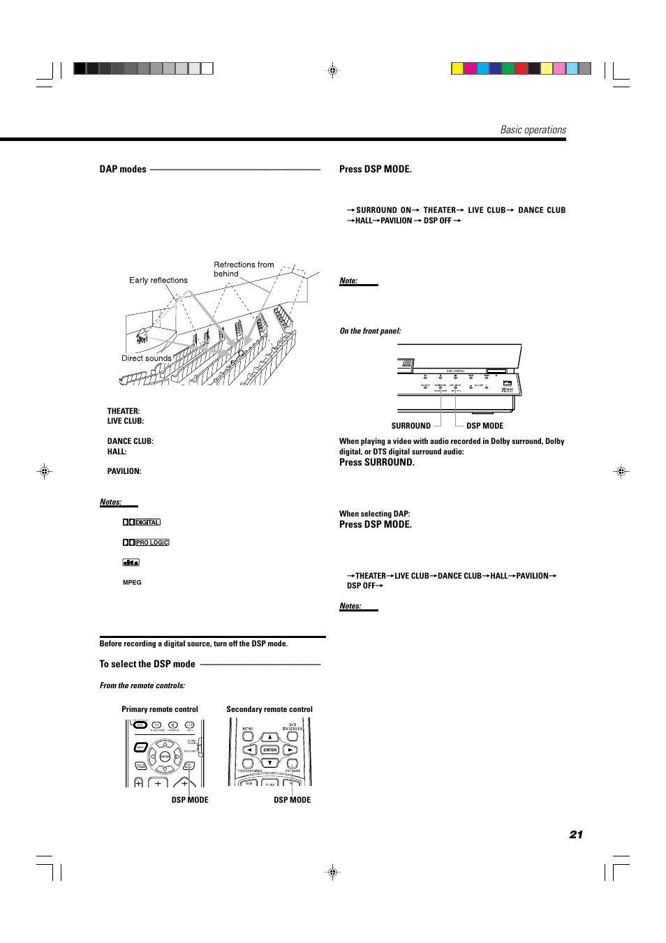Basic operations | JVC TH-A104 User Manual | Page 23 / 68