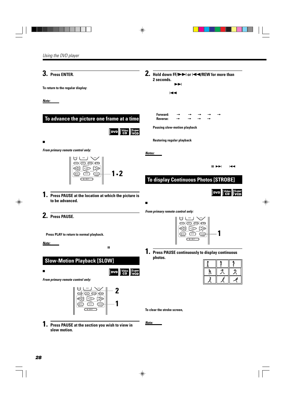 Slow-motion playback [slow | JVC TH-A104 User Manual | Page 30 / 68