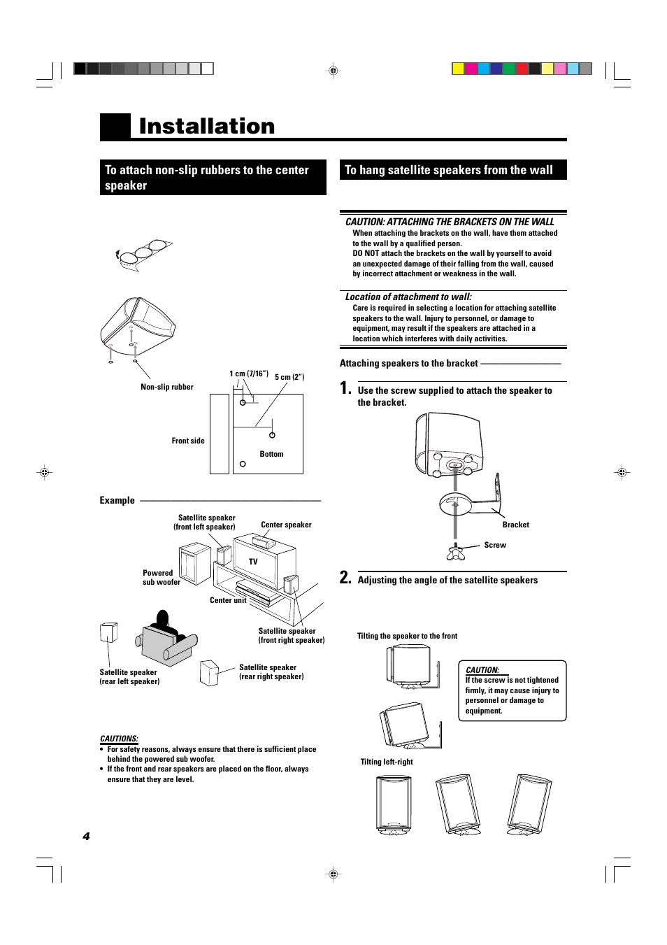 Installation | JVC TH-A104 User Manual | Page 6 / 68