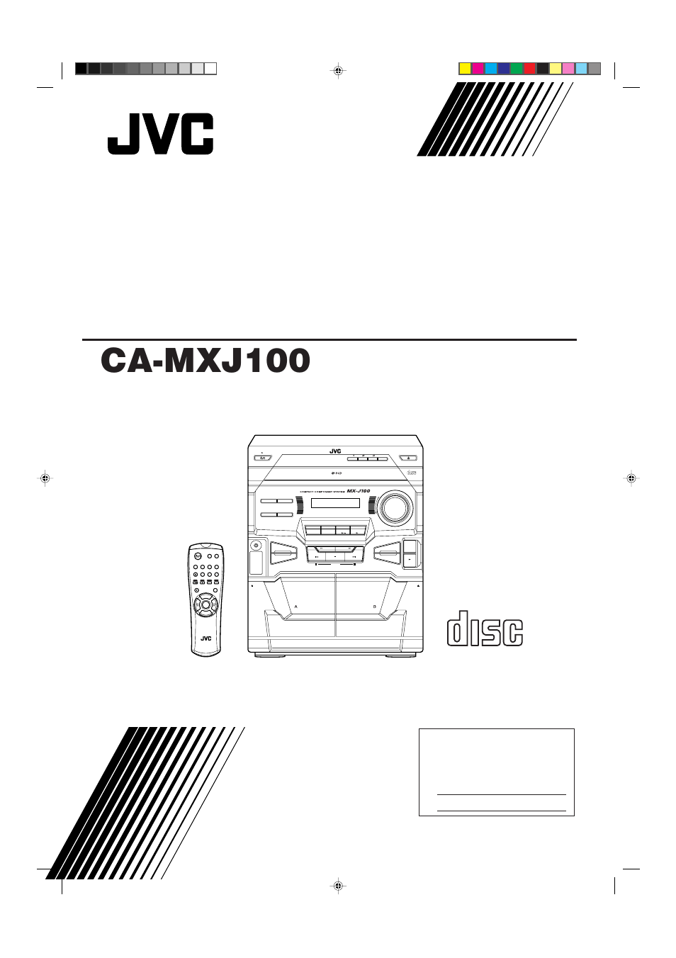 JVC CA-MXJ100 User Manual | 34 pages