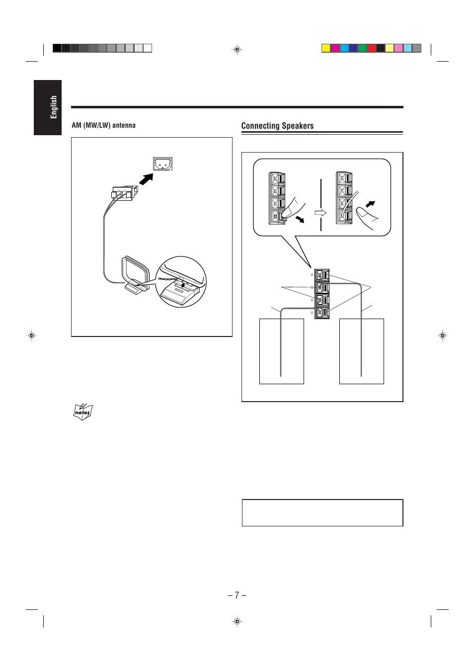 Connecting speakers | JVC CA-MXJ100 User Manual | Page 12 / 34