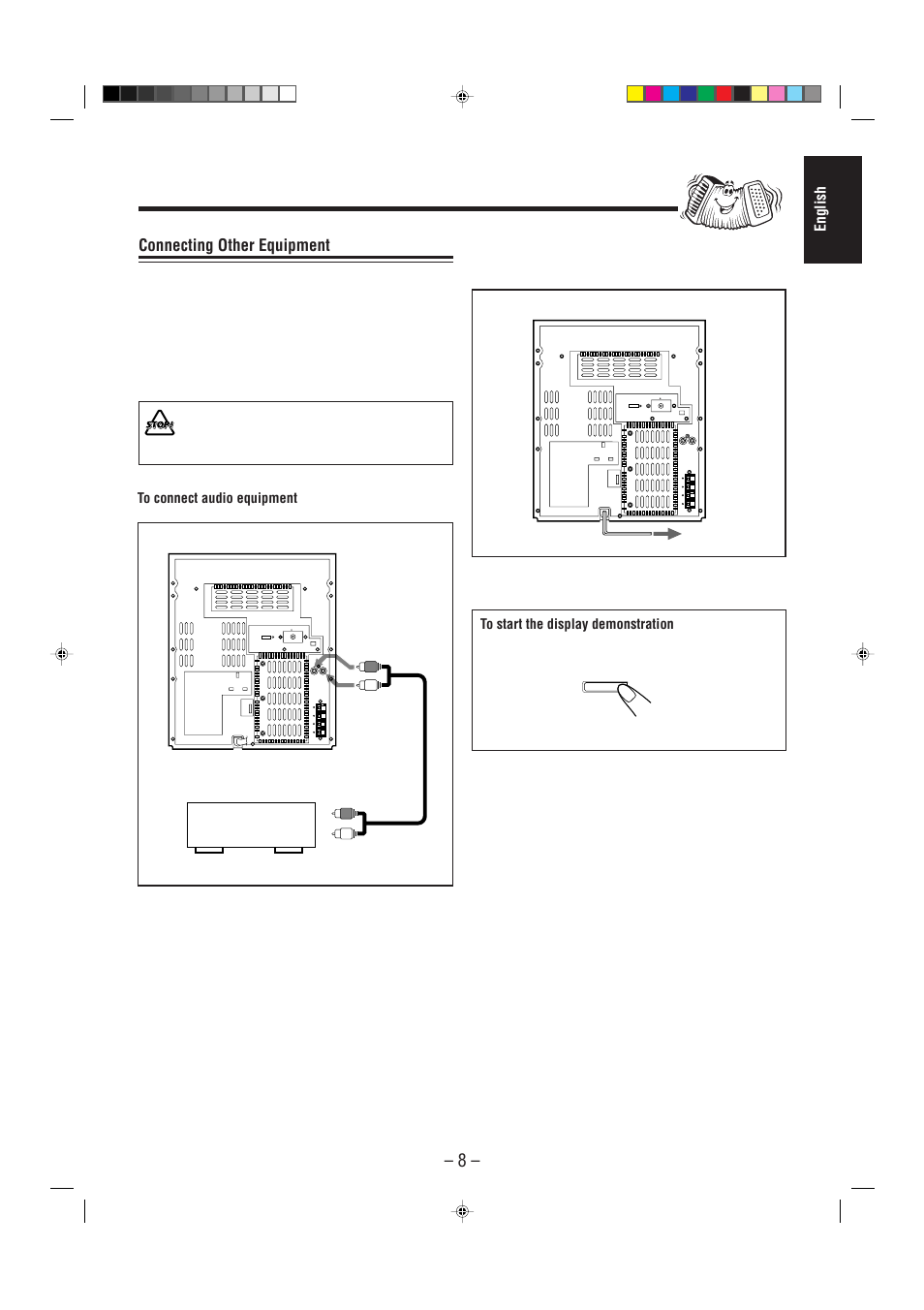 Connecting other equipment, English, Impedance 6-16 ohms | JVC CA-MXJ100 User Manual | Page 13 / 34