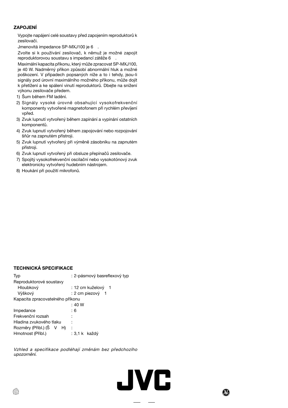 JVC CA-MXJ100 User Manual | Page 34 / 34