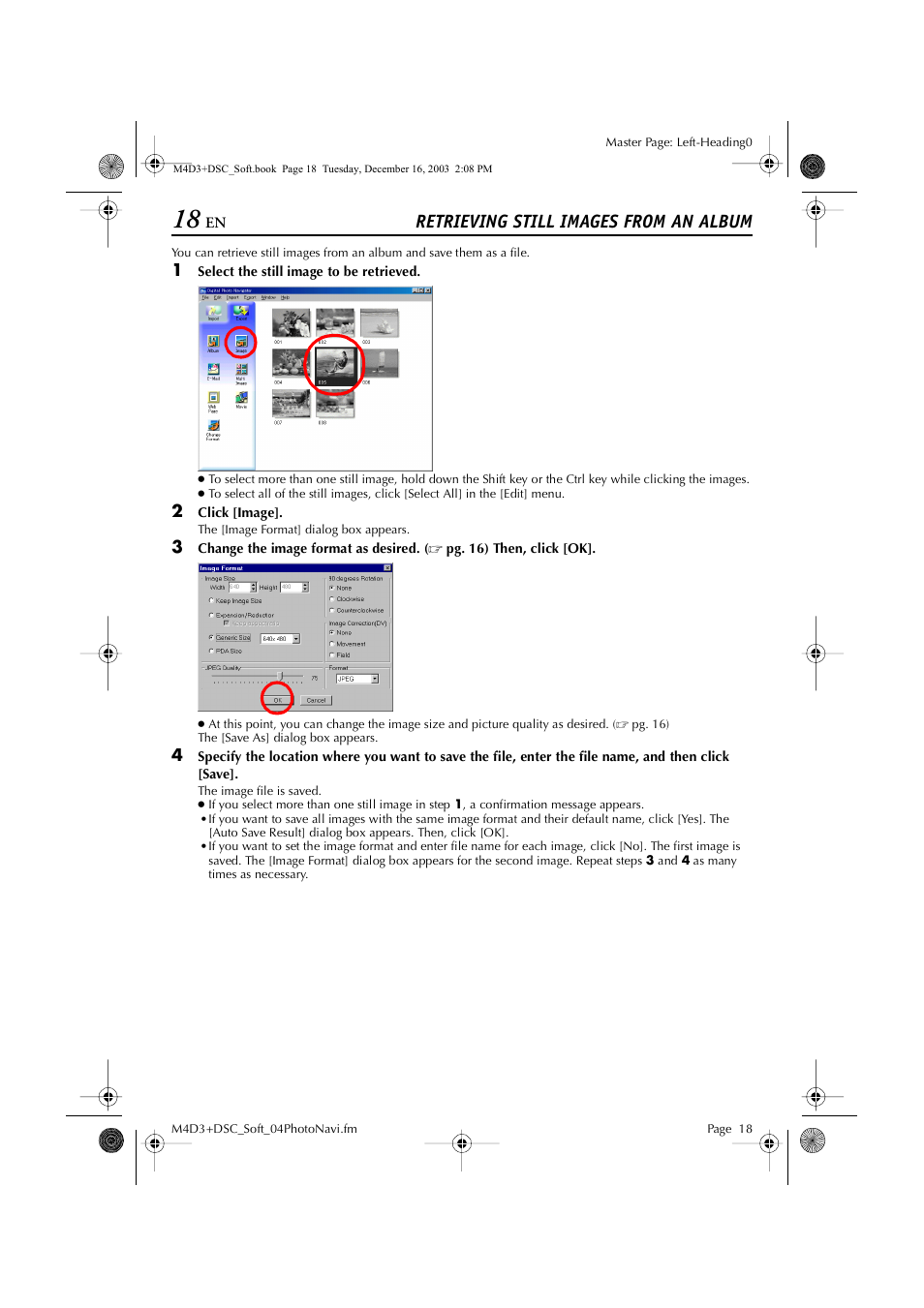 Retrieving still images from an album | JVC ImageMixer 1.7 LYT1282-001A User Manual | Page 18 / 43